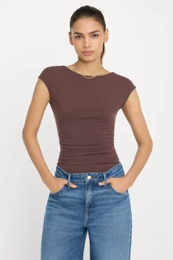 super stretch open back body suit