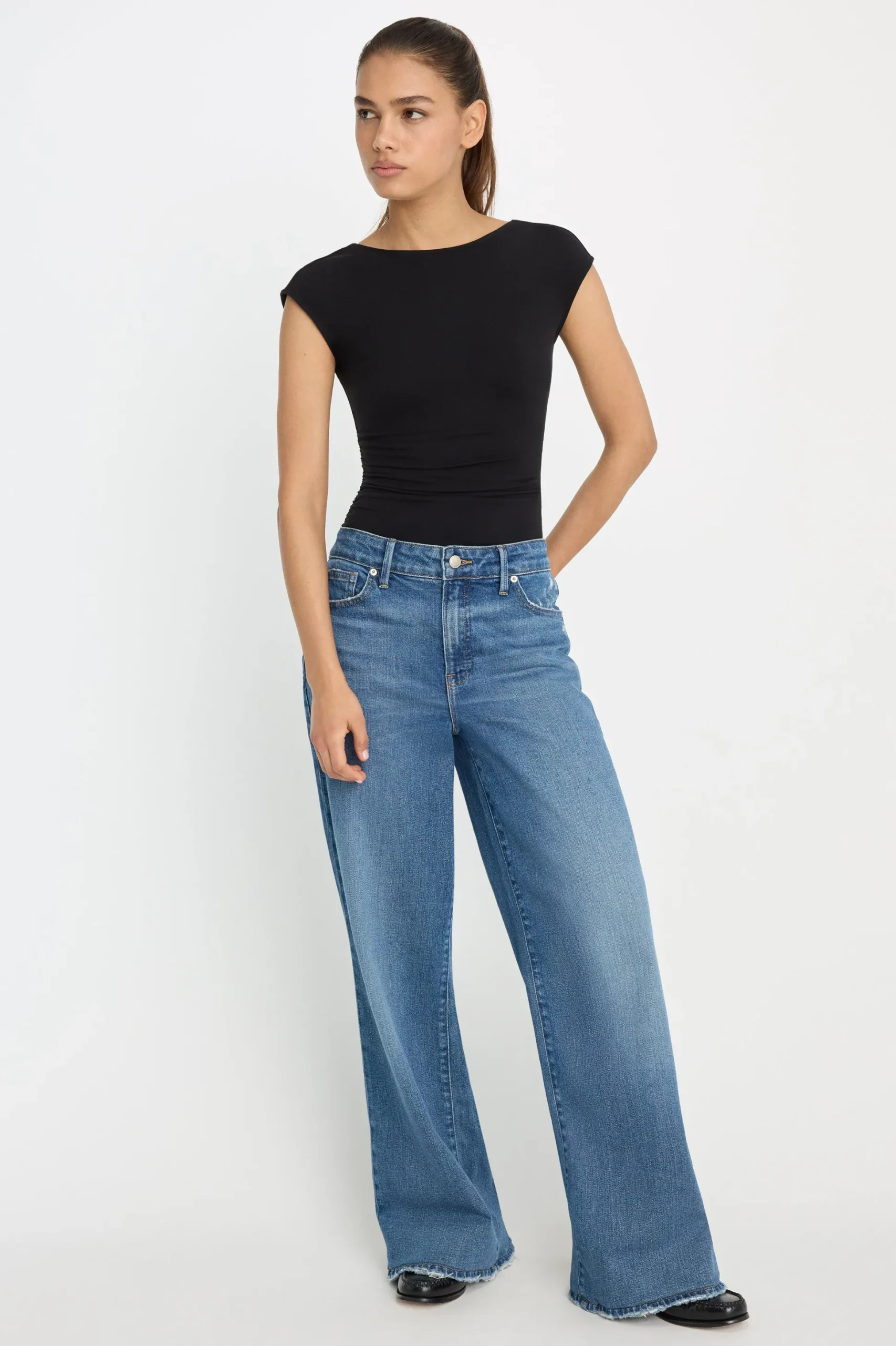 super stretch open back body suit