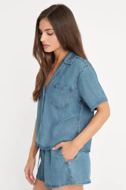 the denim camp shirt