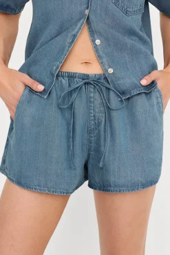 the denim pull on short