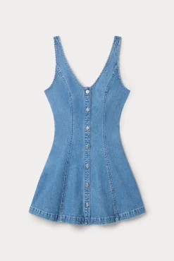 the flouncy denim dress