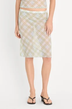 the mesh midi skirt