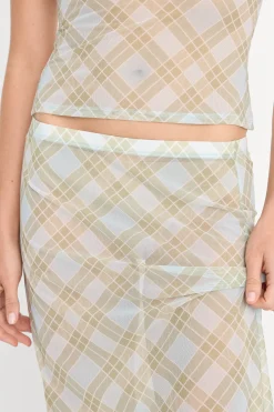 the mesh midi skirt
