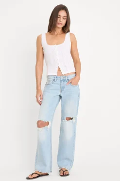 the pointelle button down tank