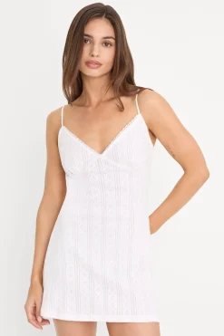 the pointelle mini dress