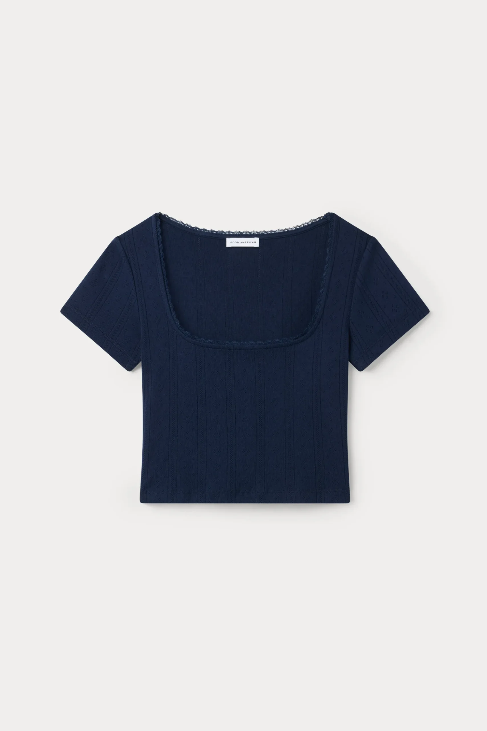 the pointelle square neck top