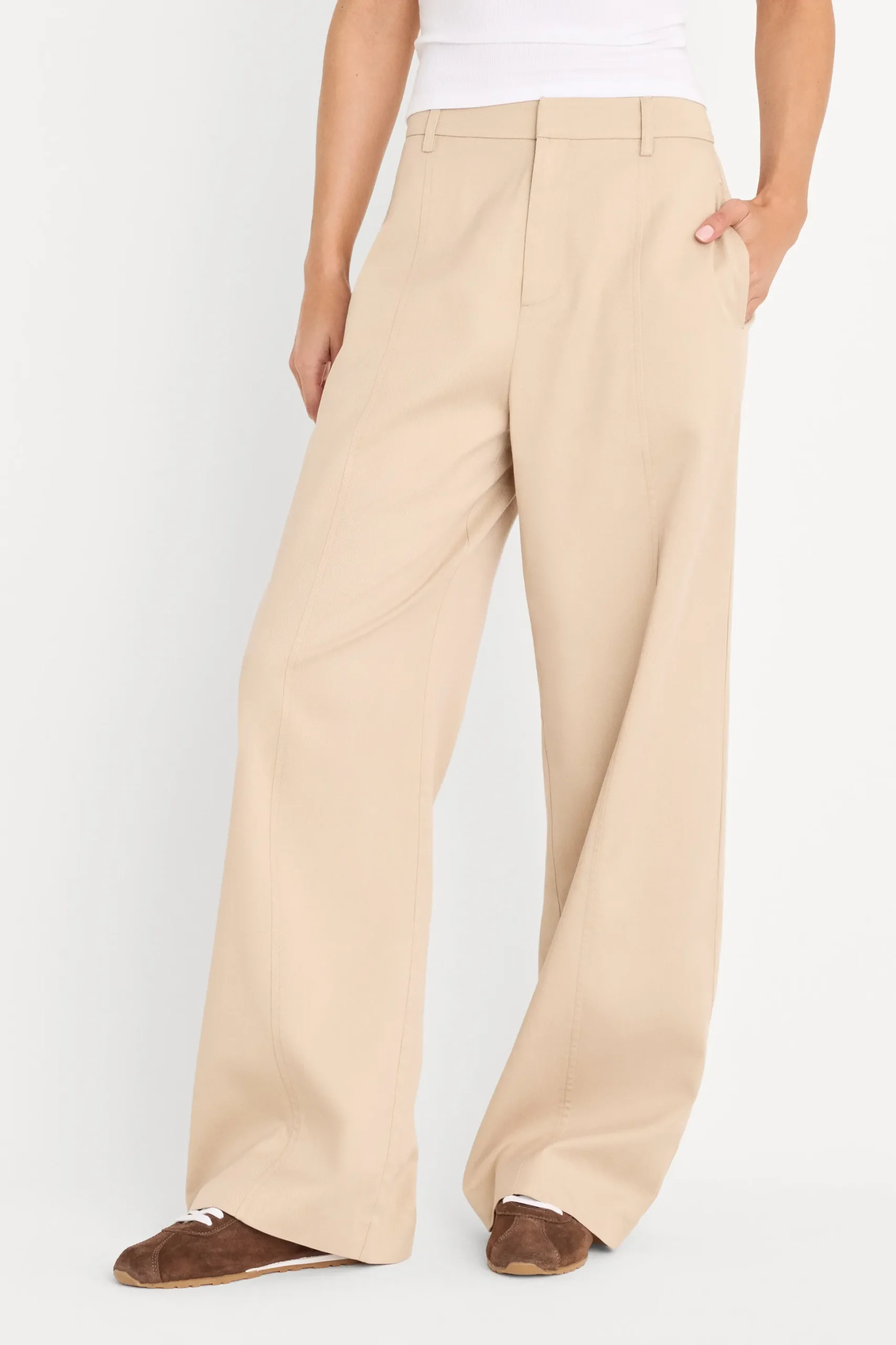 the seamed wide leg trouser