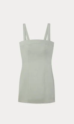 the structured linen mini dress