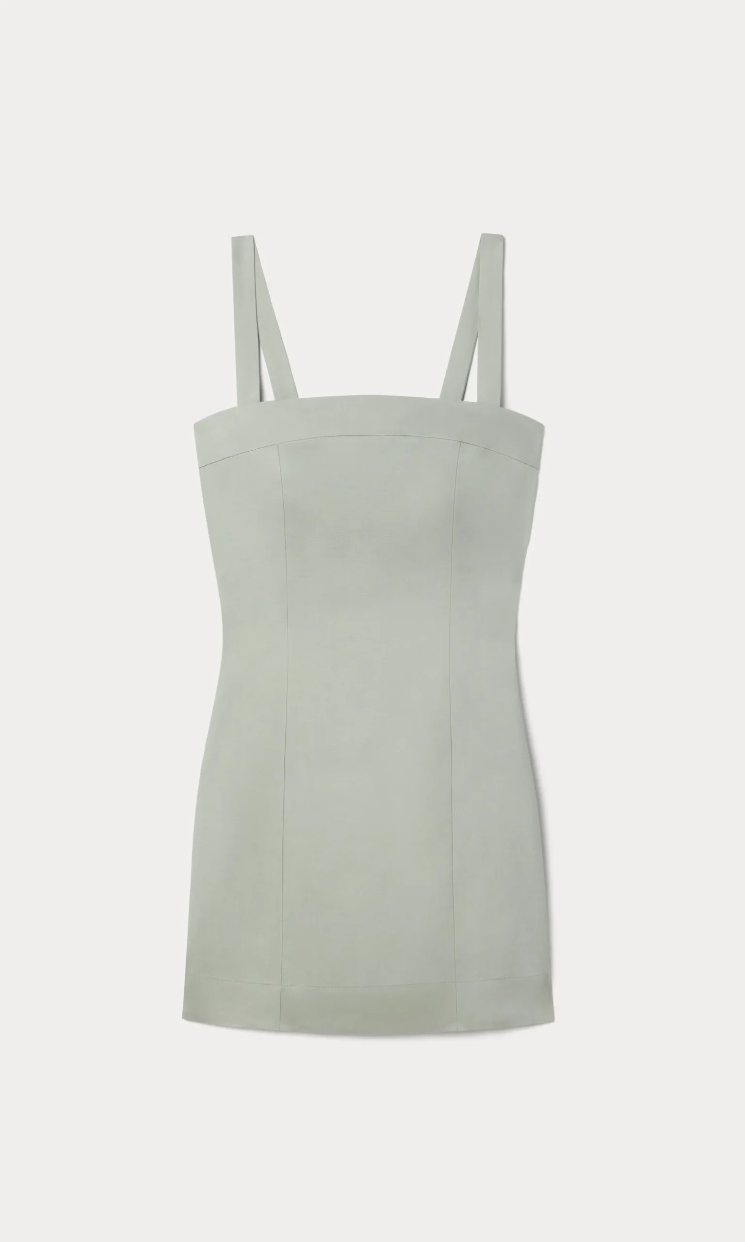 the structured linen mini dress