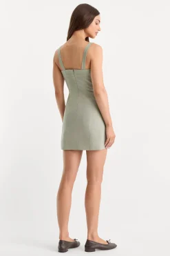 the structured linen mini dress
