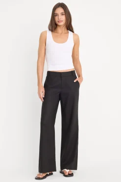 the wide leg linen trouser