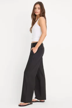 the wide leg linen trouser