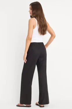 the wide leg linen trouser