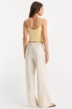 the wide leg linen trouser