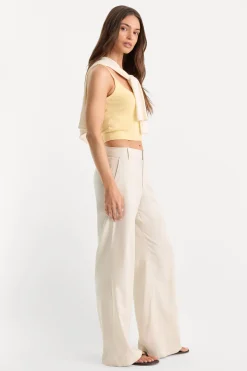 the wide leg linen trouser