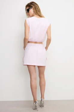 twill parachute mini skirt