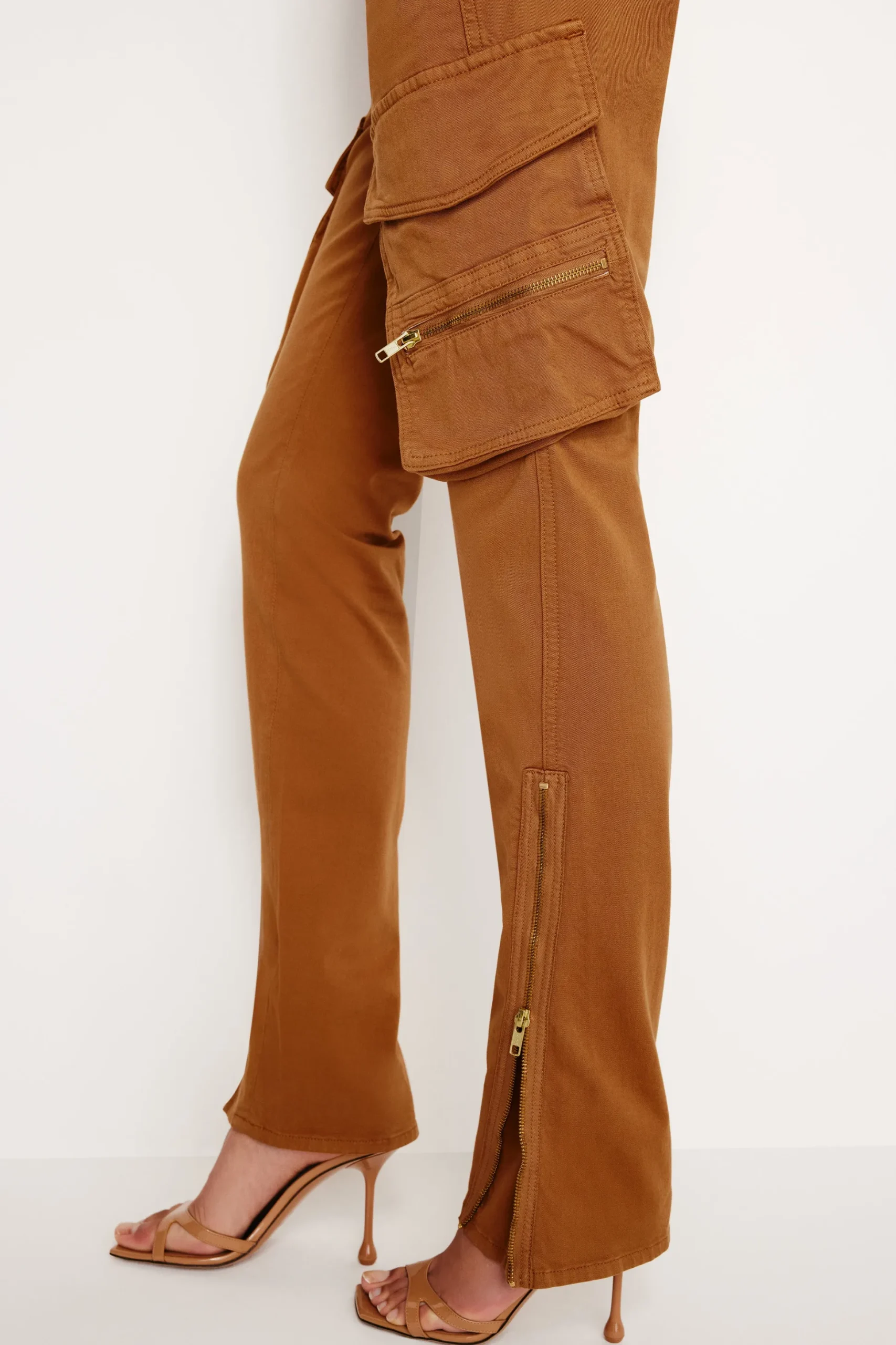 twill skinny cargo pants