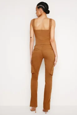 twill skinny cargo pants
