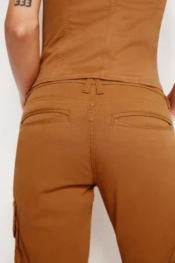 twill skinny cargo pants