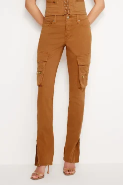twill skinny cargo pants