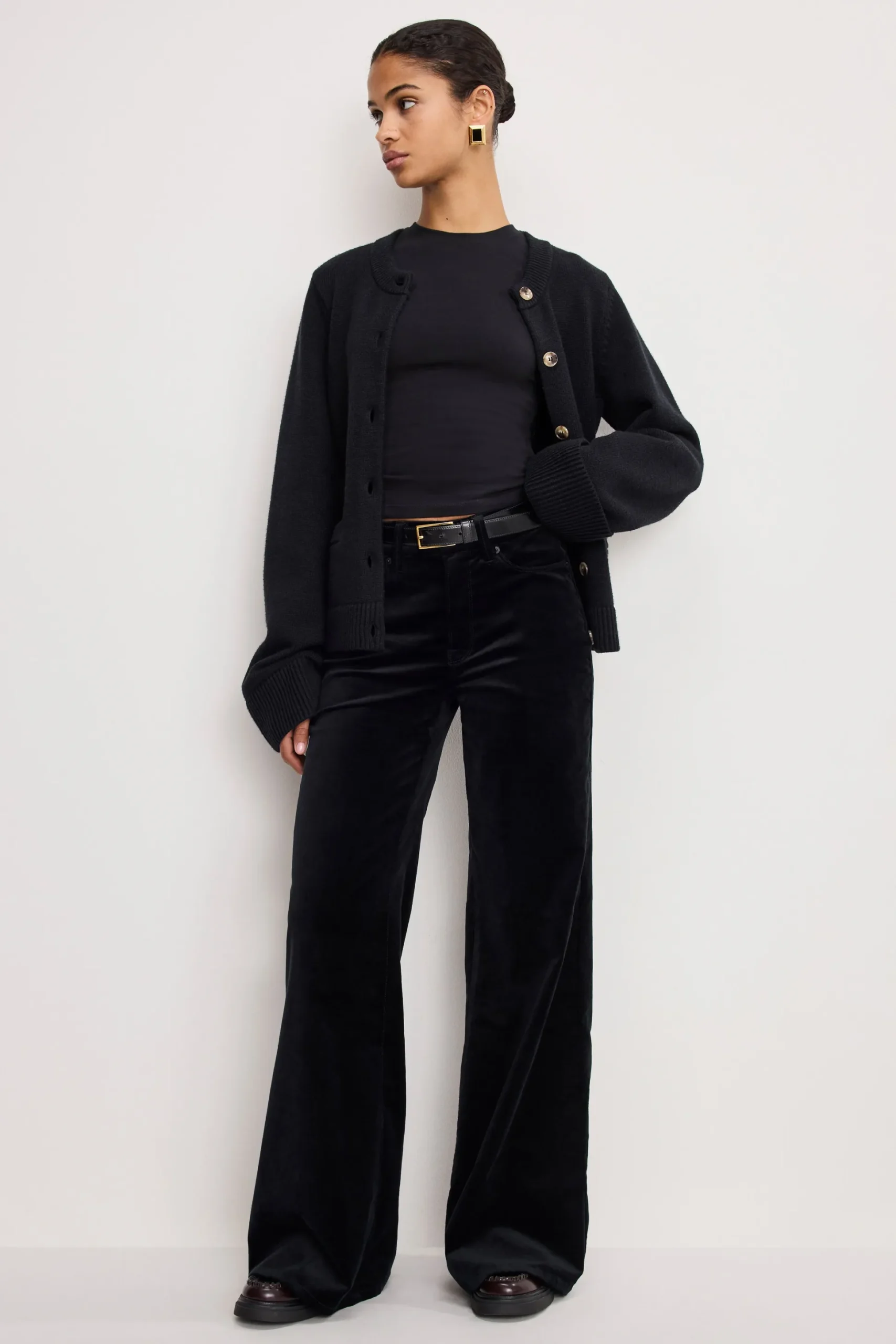 velvet good waist palazzo pants