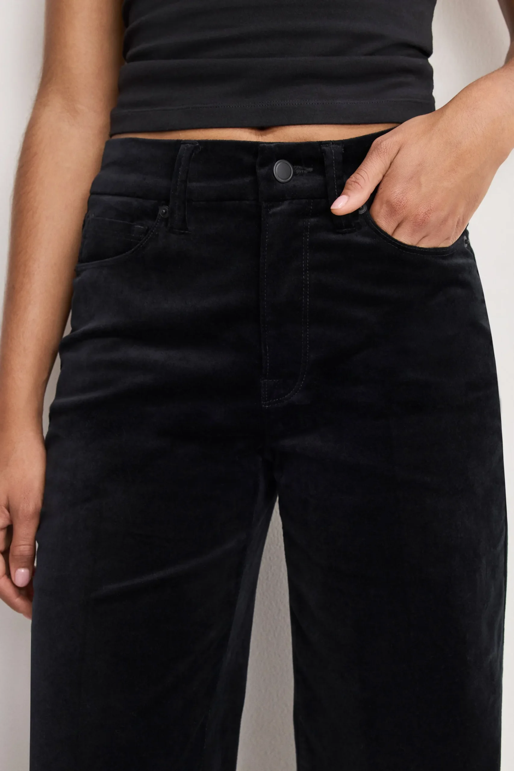 velvet good waist palazzo pants