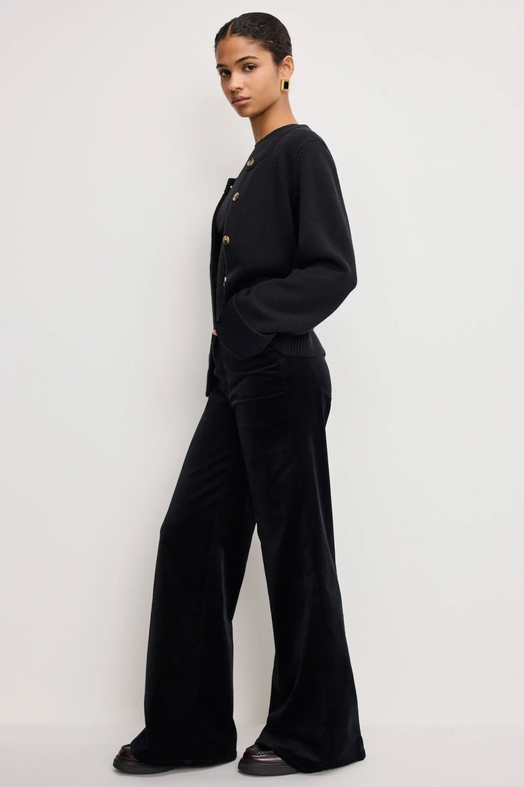 velvet good waist palazzo pants