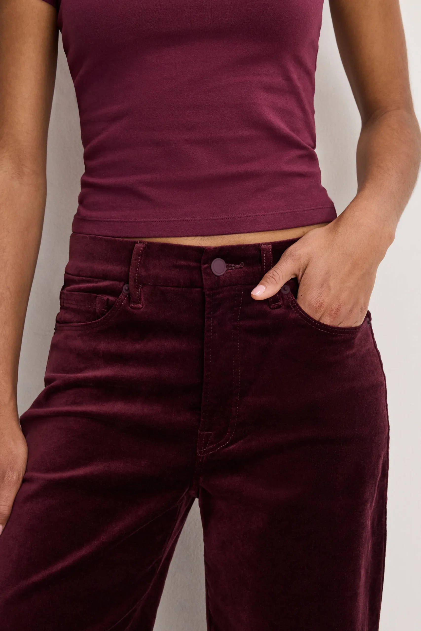 velvet good waist palazzo pants