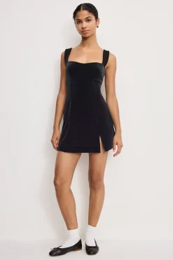 velvet mini dress