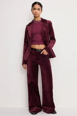velvet sculpted blazer