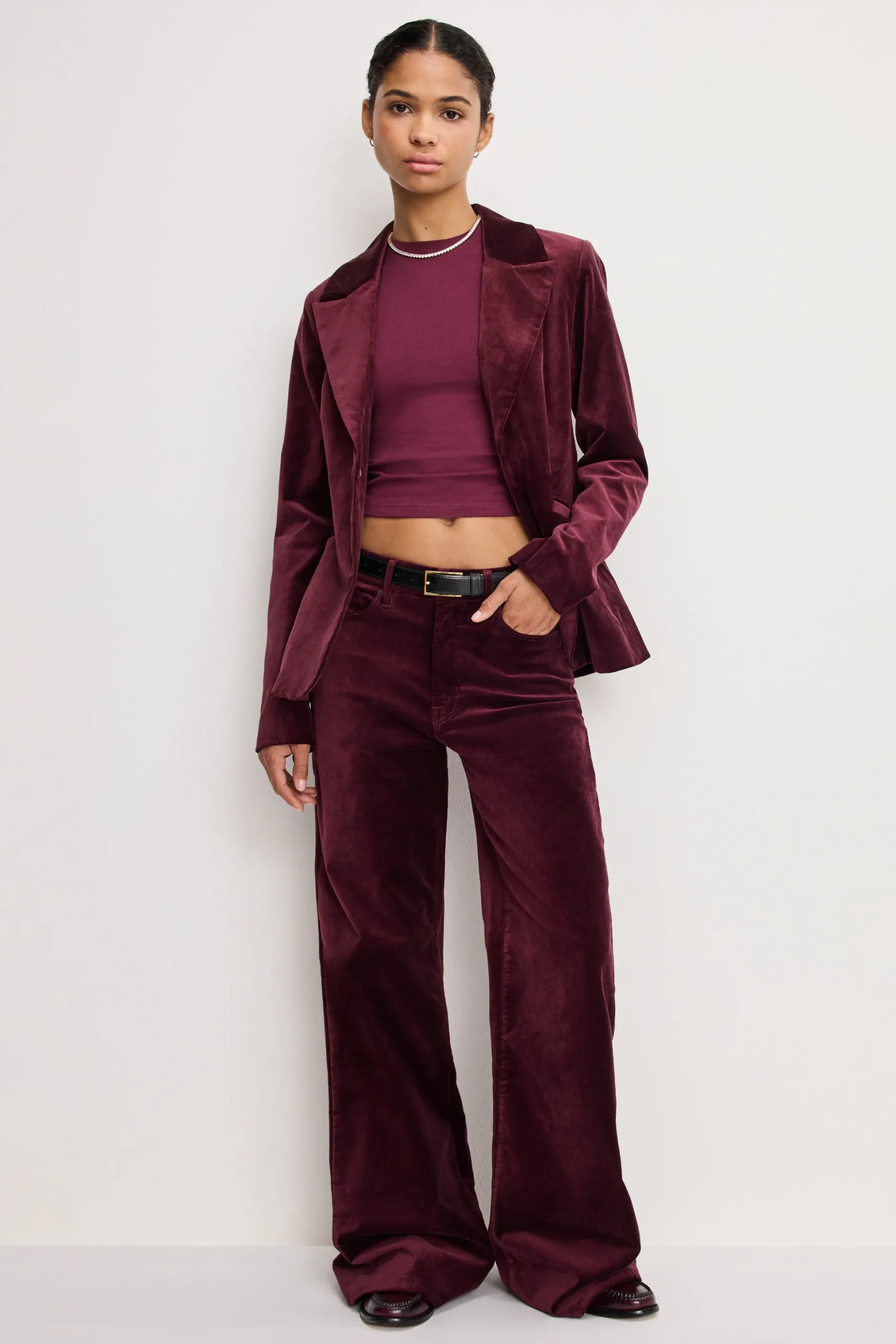 velvet sculpted blazer