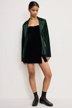velvet sculpted blazer
