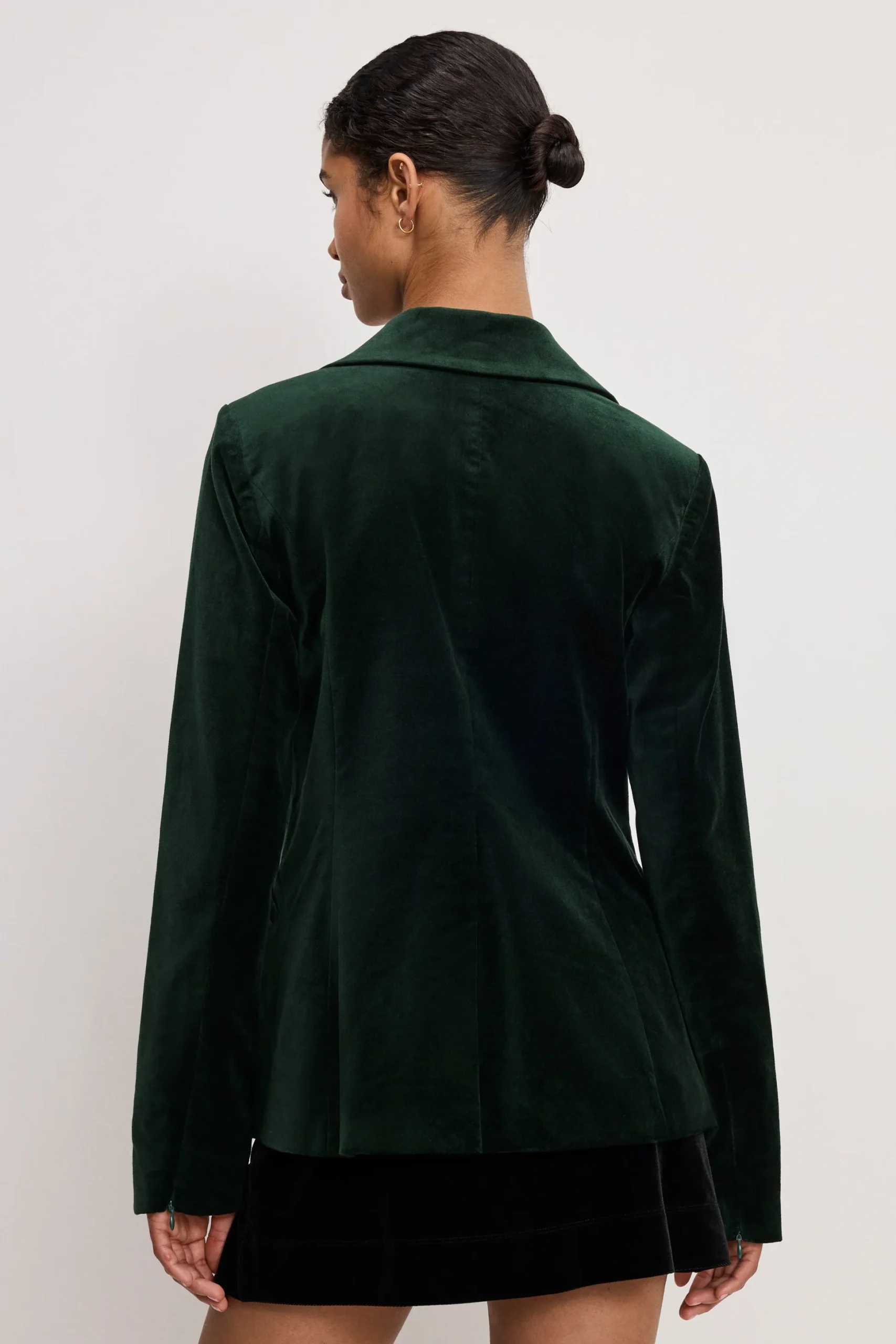 velvet sculpted blazer