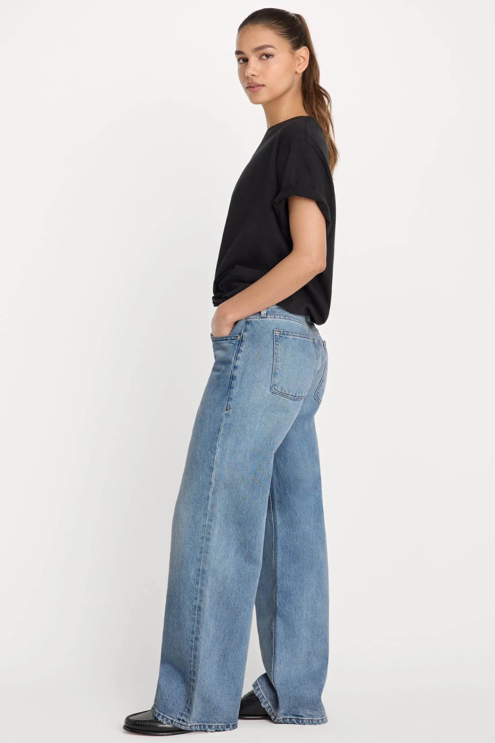 vintage low loose jeans