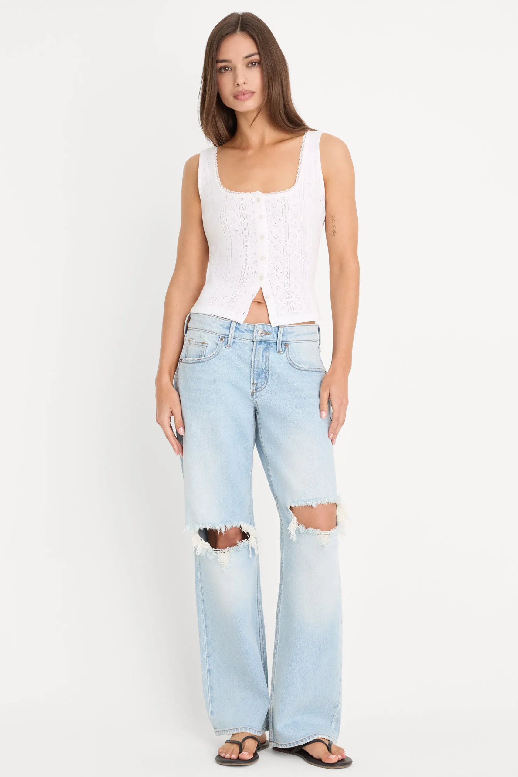 vintage low loose jeans