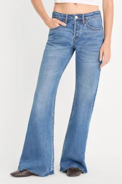 vintage low relaxed flare jeans
