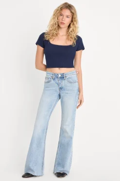 vintage low relaxed flare jeans