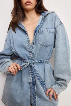 weightless denim romper