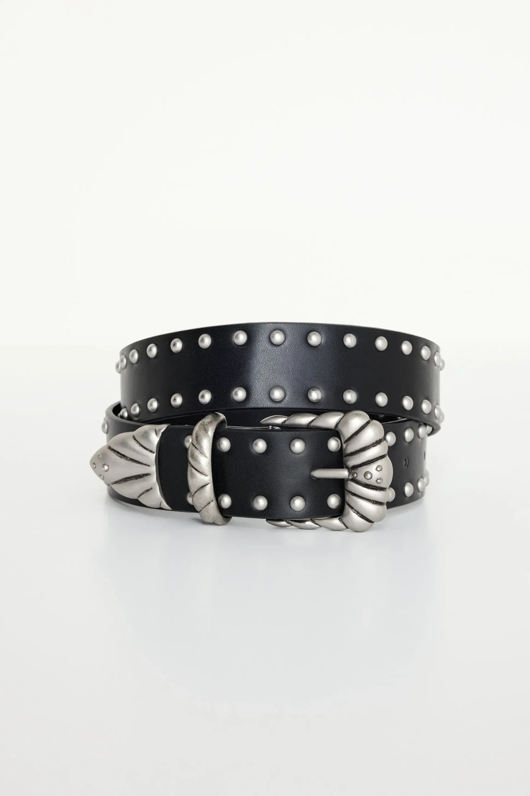 wide studded western belt